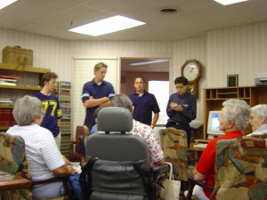 Students discuss the benefits of accessing the Internet during their first meeting